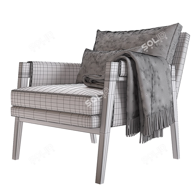Tyson Bryn Chair: Sleek Design. Comfortable Seating. 3D model image 4
