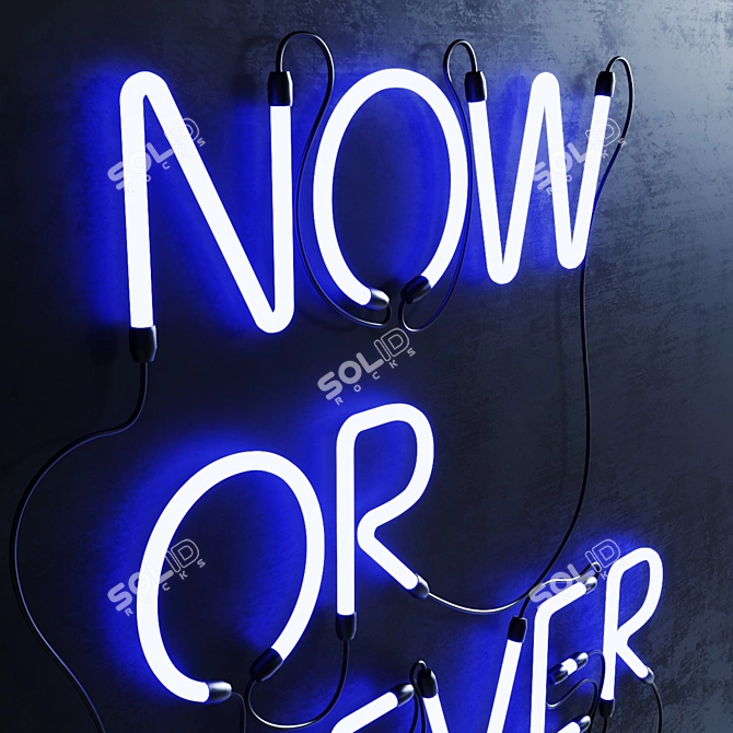 Now or Never Neon Sign Set 3D model image 2