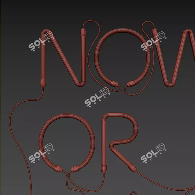 Now or Never Neon Sign Set 3D model image 5