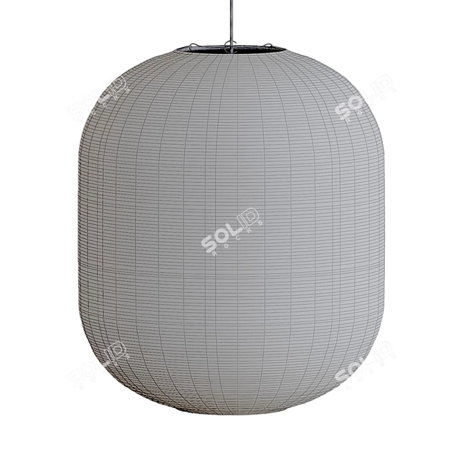 Elegant Rice Paper Shade 3D model image 3