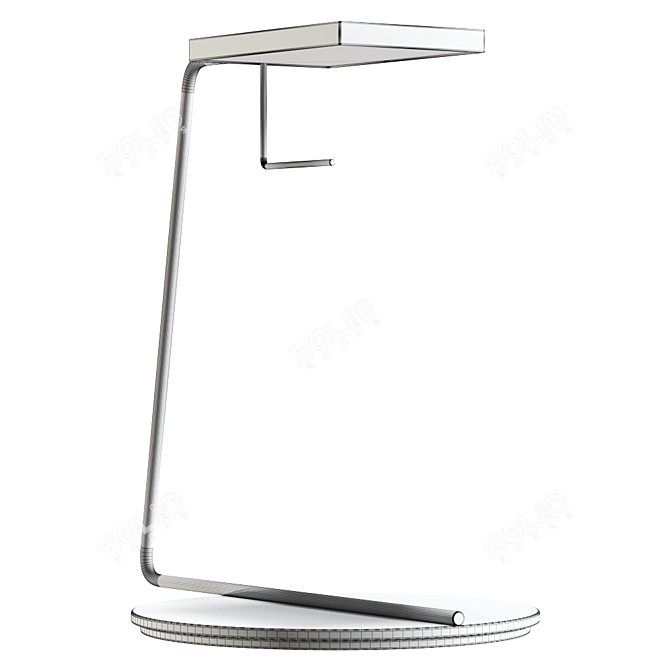 Sleek Adjustable Metal Lamp 3D model image 4