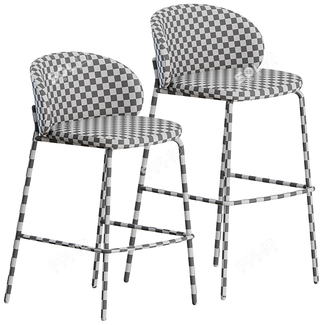 Princeton Barstool: Sleek Design, Maximum Comfort 3D model image 3