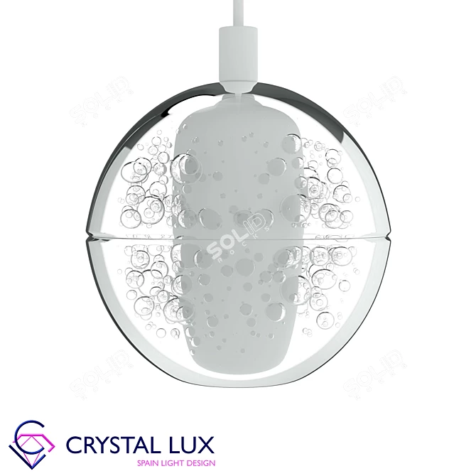 Crystal Lux Gaspar SP1 White Pendant 3D model image 5