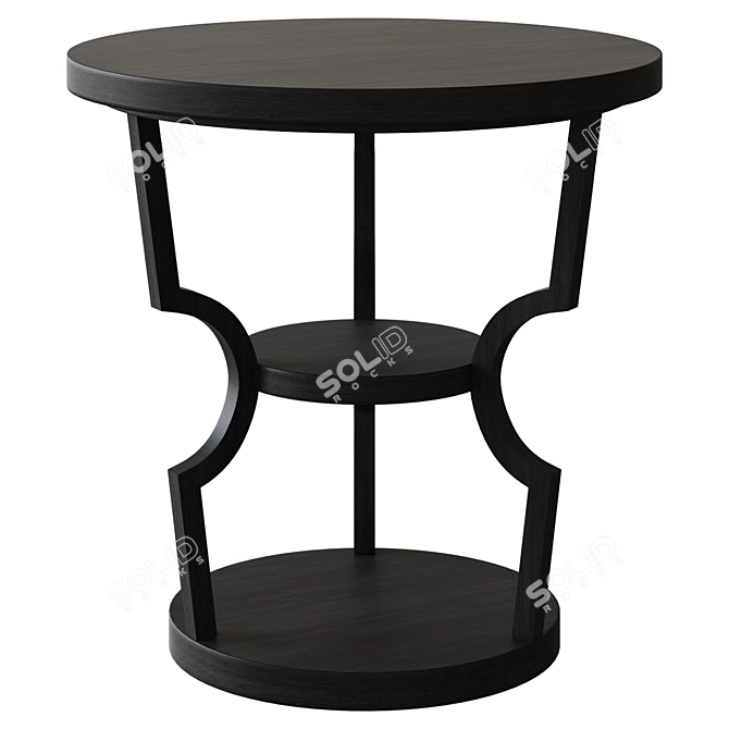 Kal Ebony Side Table 3D model image 1