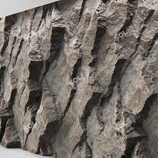 Title: Seamless Rock Cliff Wall Texture 3D model image 2