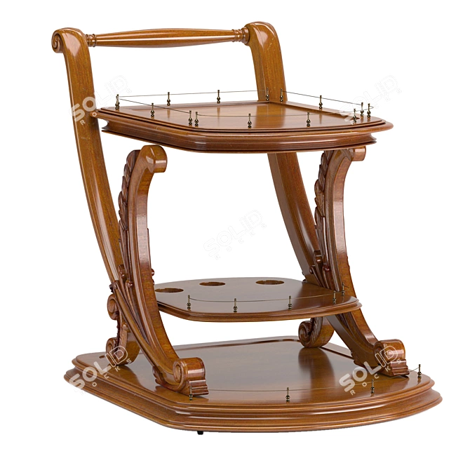 Modern Serving Table 3D model image 2