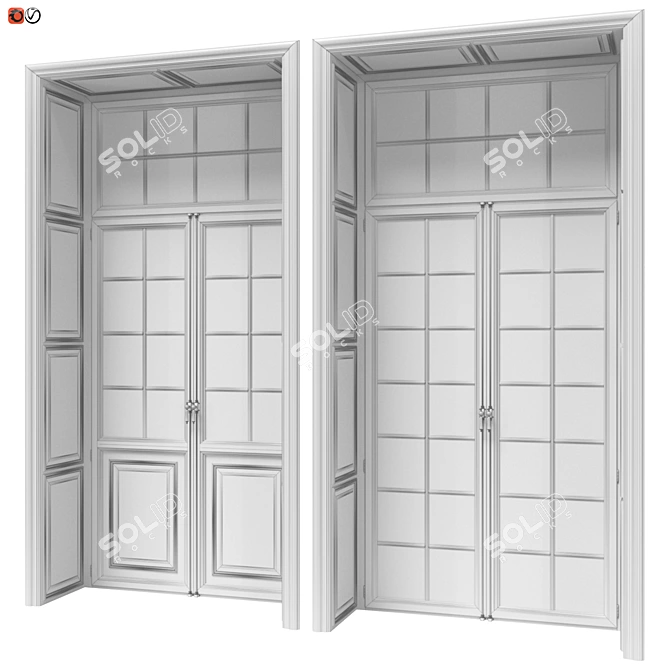 Elegant Cremones: Classic Doors 3D model image 2