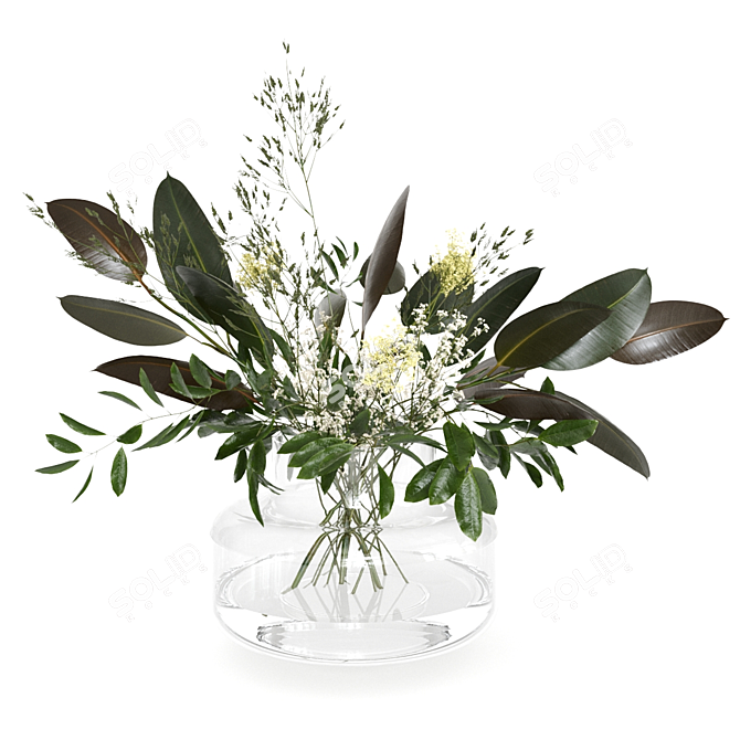 Nordic Charm: Scandinavian Bouquet 3D model image 1