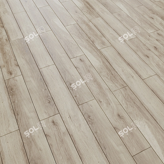 Sleek Matte Laminate Flooring 3D model image 1