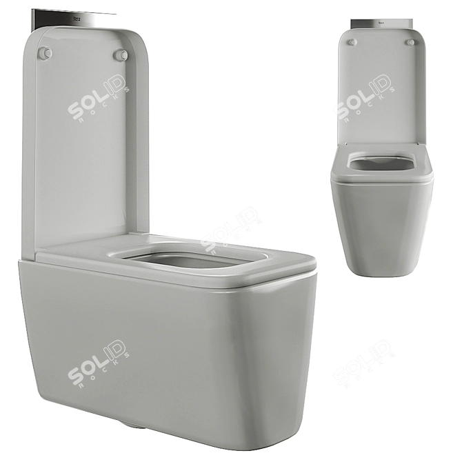 Roca Gap Clean Rim: Suspended Toilet 3D model image 2