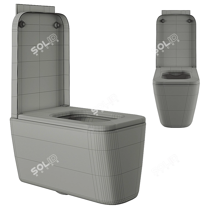 Roca Gap Clean Rim: Suspended Toilet 3D model image 5