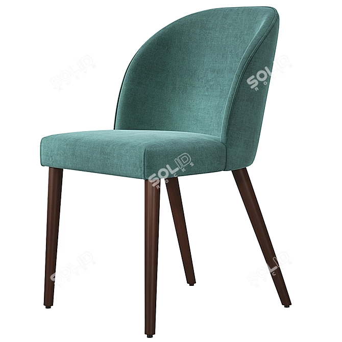 Elegant Camille Taupe Italian Dining Chair 3D model image 7