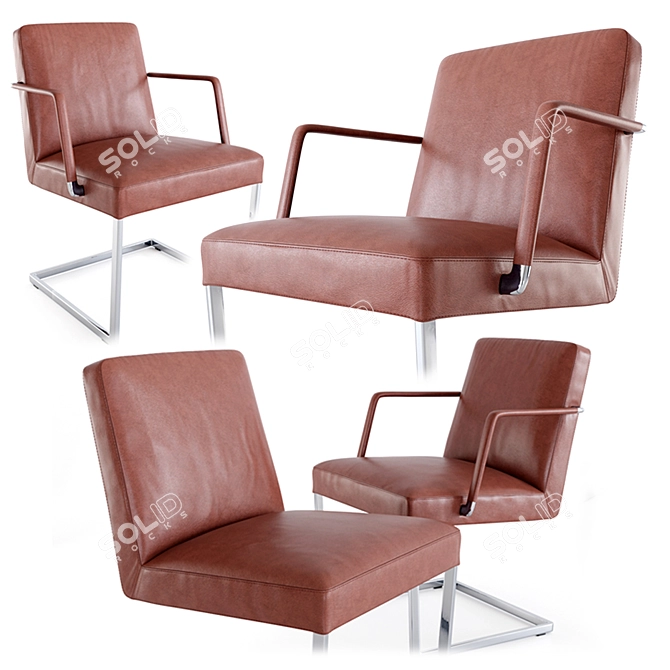 Chancellor Conference Chair 3D model image 2