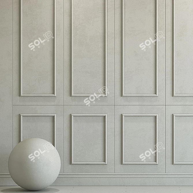 Elegant Molding Plaster: 188 3D model image 2