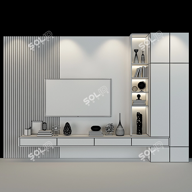 Modern Storage Cabinet 0135 3D model image 2