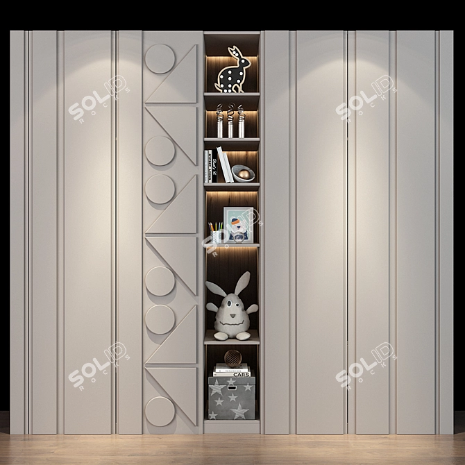 Modern Storage Cabinet | Furniture 0368 3D model image 3