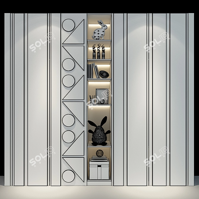 Modern Storage Cabinet | Furniture 0368 3D model image 1