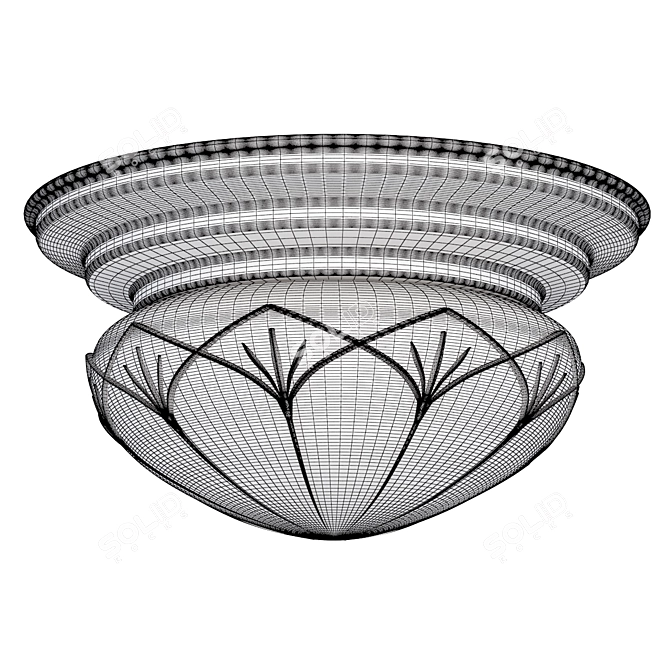 Elegant Empire Ceiling Lamp 3D model image 2