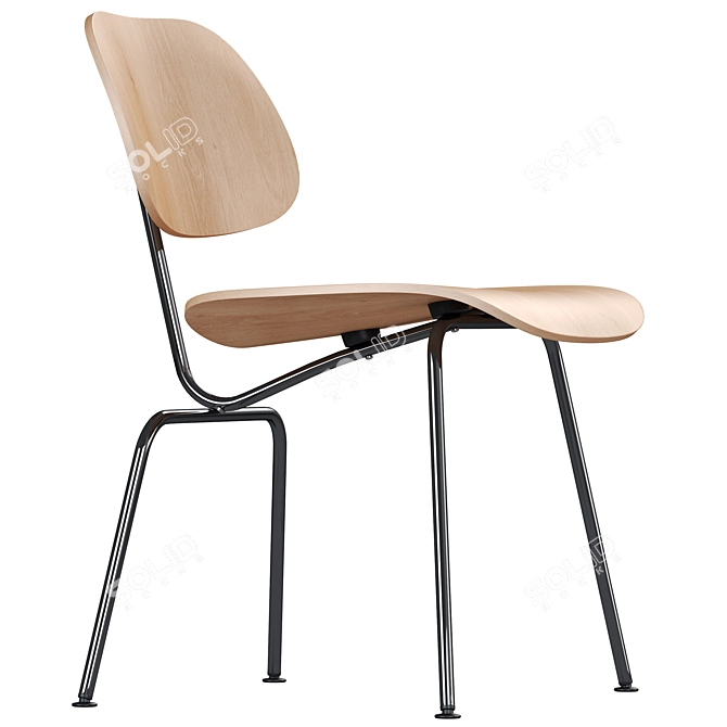 Scandinavian Inspired Vitra DCM Chair 3D model image 1