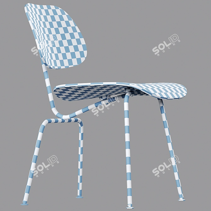 Scandinavian Inspired Vitra DCM Chair 3D model image 6