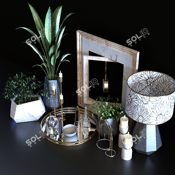 Elegant Decor Set 096 3D model image 4