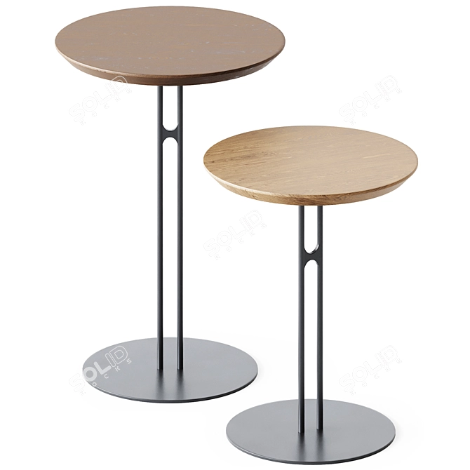 Elegant Theo Side Table by Lansot 3D model image 2