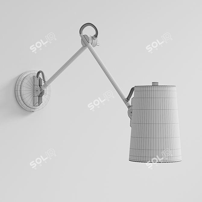 Ralph Lauren Benton Double Library Sconce 3D model image 6