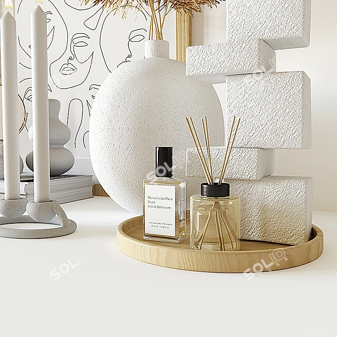 Modern Home Decor Set 3D model image 4