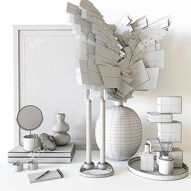 Modern Home Decor Set 3D model image 6