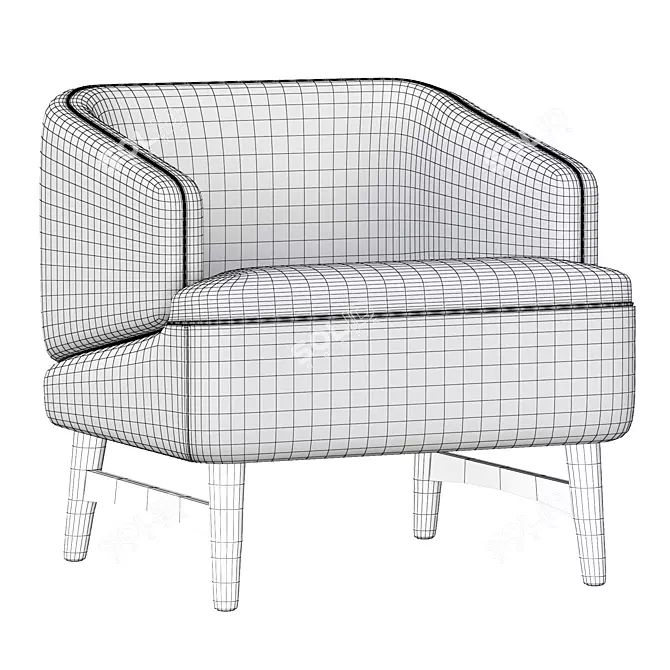 Aries Armchair - Modern Comfort for Your Home 3D model image 4