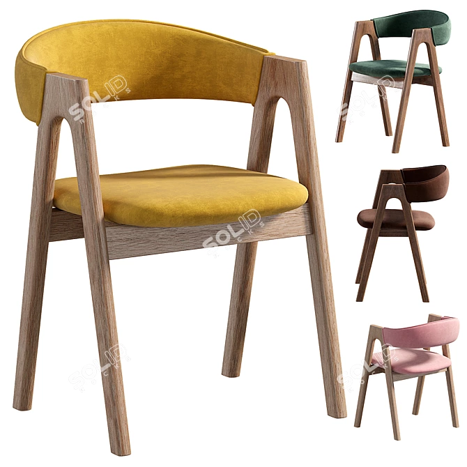 Dublin Chair: Sleek and Stylish Seating 3D model image 2