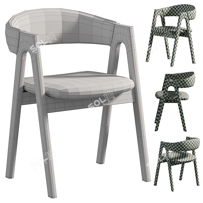 Dublin Chair: Sleek and Stylish Seating 3D model image 4