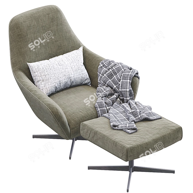 Ultimate Comfort Armchair 3D model image 2