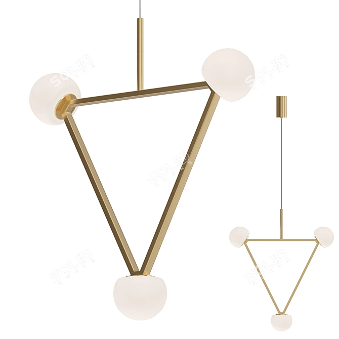 Elegant Duchess Pendant Lamp 3D model image 1