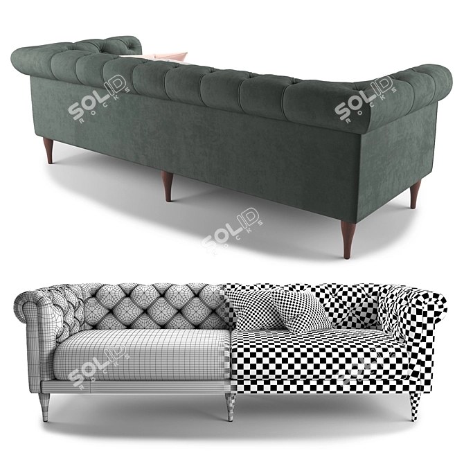 Modern MADE Barstow Sofa II - Stylish and Comfortable 3D model image 2