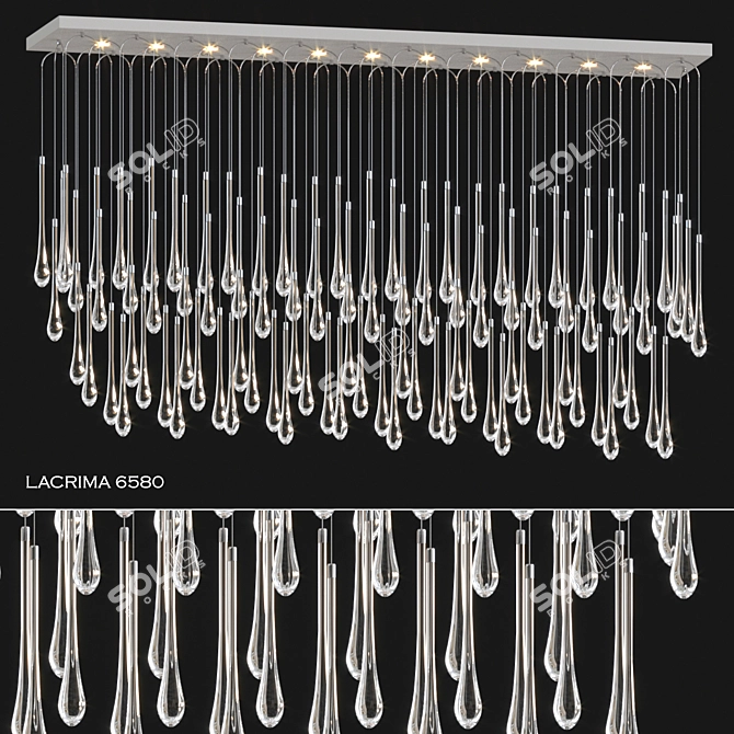 Elegant LED Ceiling Lamp: LACRIMA 6580 3D model image 1