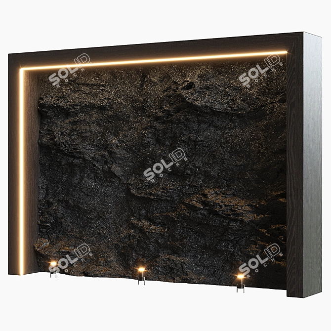 Stone Wall: Authentic 3D Model 3D model image 3