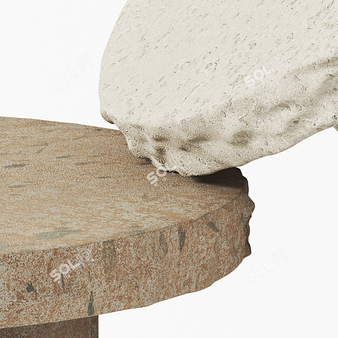 Natural Stone Table - Elegant and Durable 3D model image 2