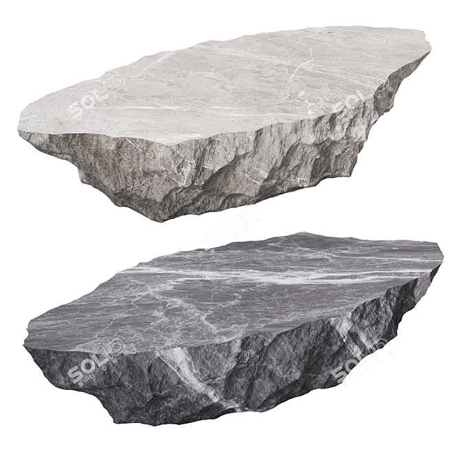 Elegant Stone Coffee Table 3D model image 3