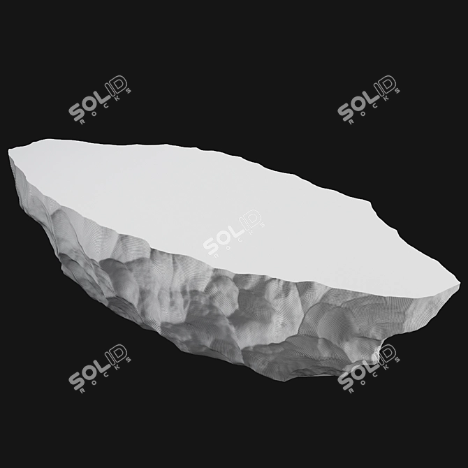 Elegant Stone Coffee Table 3D model image 4