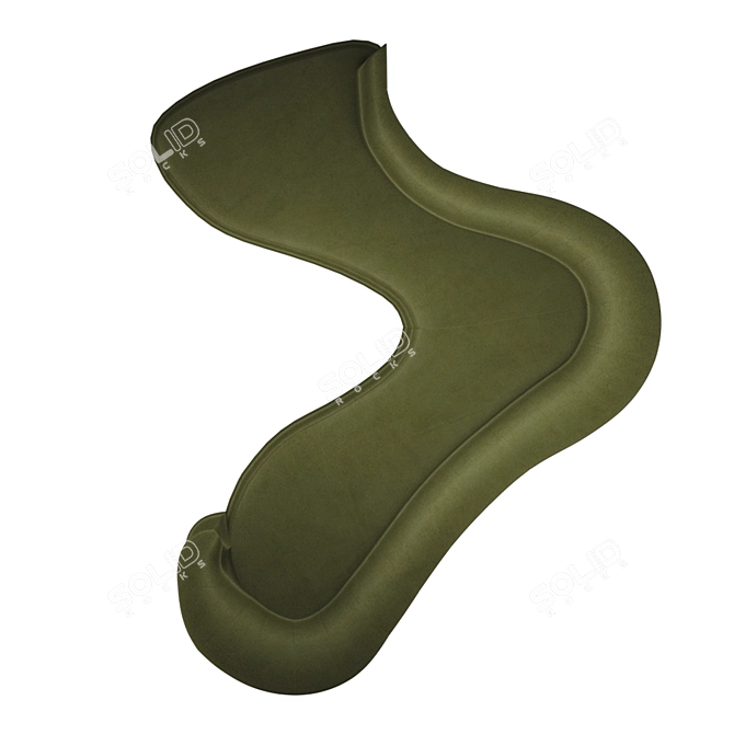 Elegant Amphora Corner Sofa 3D model image 3