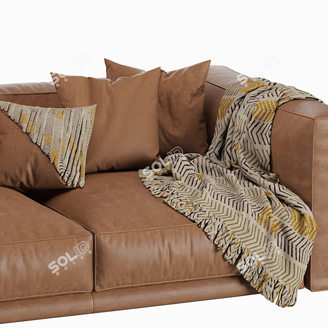 DItre Buble Leather Sofa - Modern 2 Seater 3D model image 2