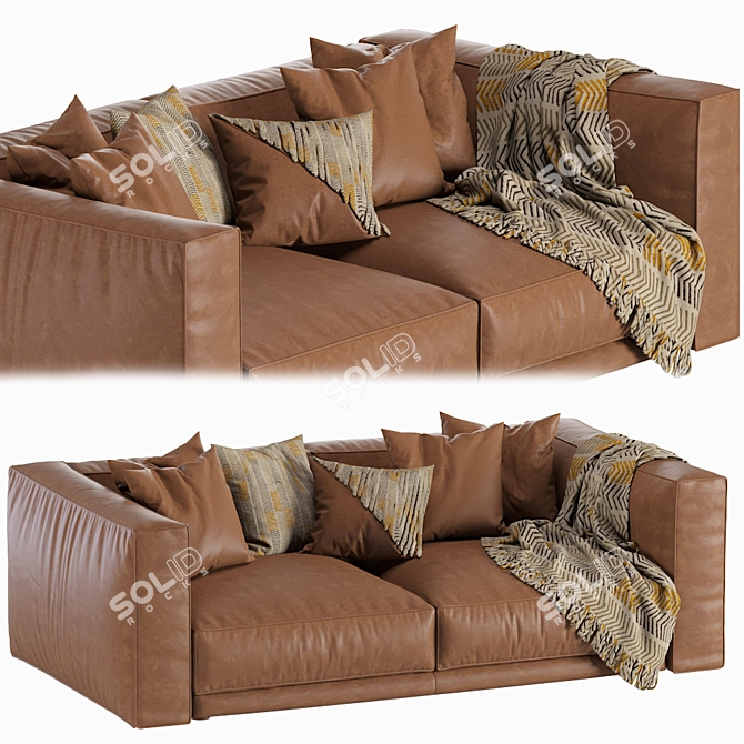 DItre Buble Leather Sofa - Modern 2 Seater 3D model image 4