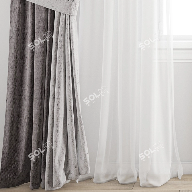 Poly Curtain 260: High Quality 3D Model 3D model image 3