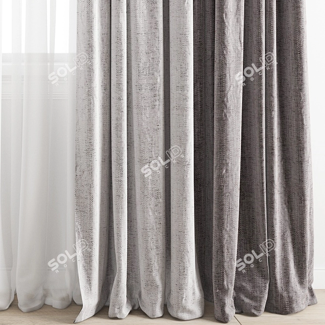 Poly Curtain 260: High Quality 3D Model 3D model image 4