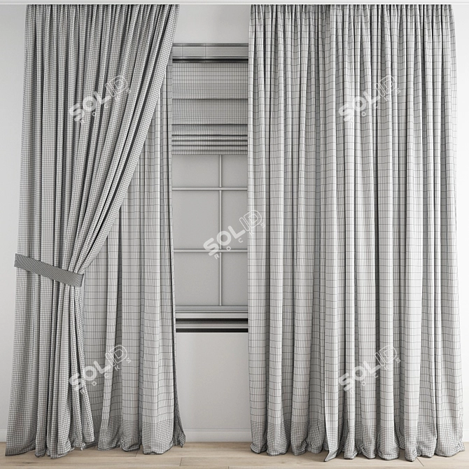 Poly Curtain 260: High Quality 3D Model 3D model image 5