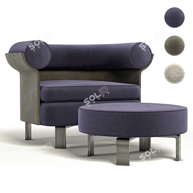 Minotti Mattia Seating System V02: Unique Design & Premium Materials 3D model image 5