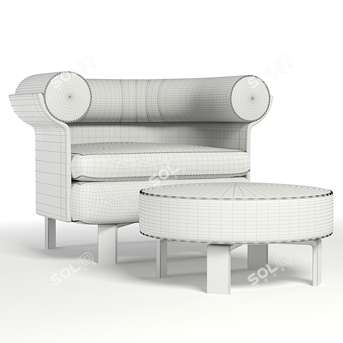 Minotti Mattia Seating System V02: Unique Design & Premium Materials 3D model image 3