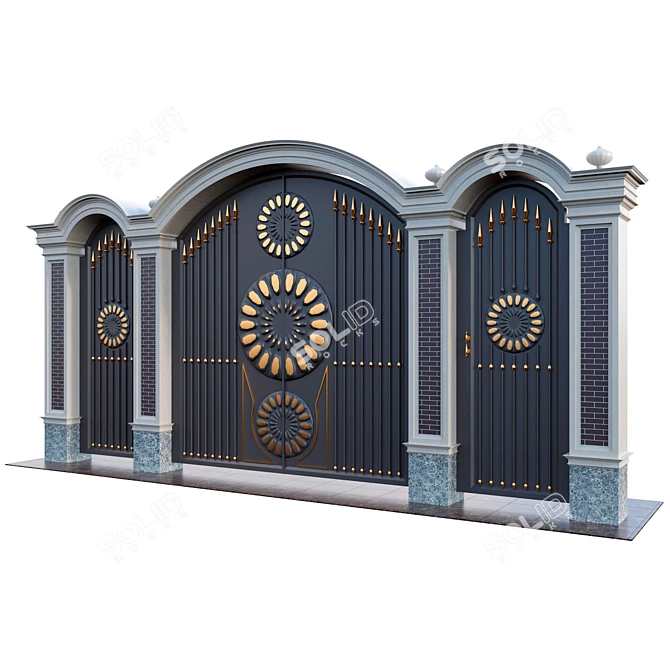 Classic Gates Model 3D model image 4