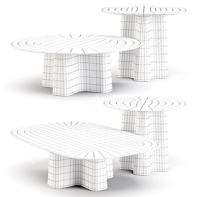 Javorina Designer Coffee & Side Tables 3D model image 2